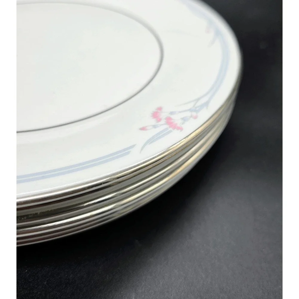 Set/6 Vintage Royal Doulton Carnation Salad Dessert Plate Floral Flower 8.25